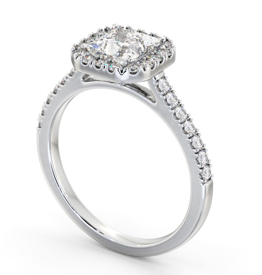 Halo Princess Diamond Traditional Engagement Ring Platinum ENPR89_WG_THUMB1 