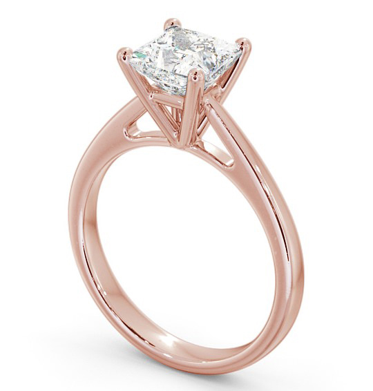 Princess Diamond High Set Engagement Ring 18K Rose Gold Solitaire ENPR8_RG_THUMB1 