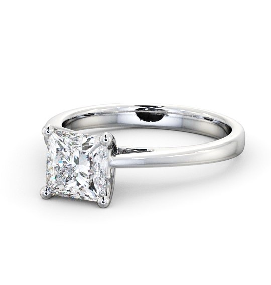Princess Diamond High Set Engagement Ring 18K White Gold Solitaire ENPR8_WG_THUMB2 
