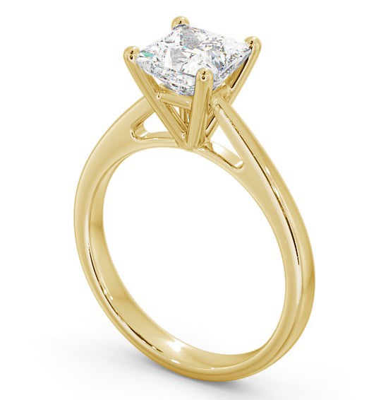 Princess Diamond Engagement Ring 18K Yellow Gold Solitaire - Causey ENPR8_YG_THUMB1
