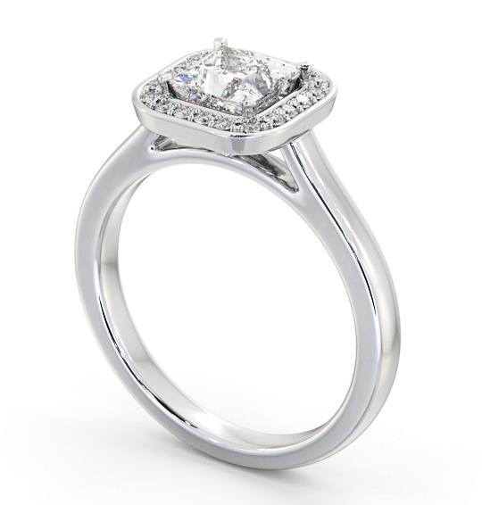  Halo Princess Diamond Engagement Ring 9K White Gold - Santana ENPR91_WG_THUMB1 