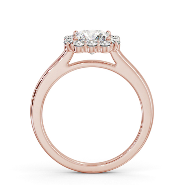 Halo Princess Diamond Engagement Ring 18K Rose Gold - Kenmare ENPR94_RG_UP