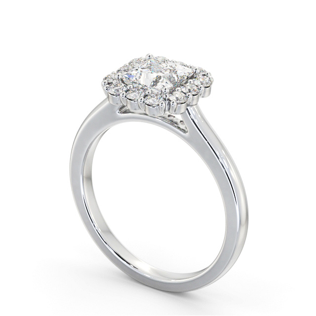 Halo Princess Diamond Engagement Ring Palladium - Kenmare ENPR94_WG_SIDE
