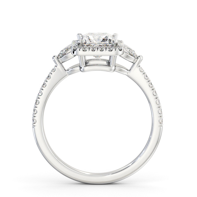 Halo Princess Diamond Engagement Ring 9K White Gold - Myra ENPR95_WG_UP