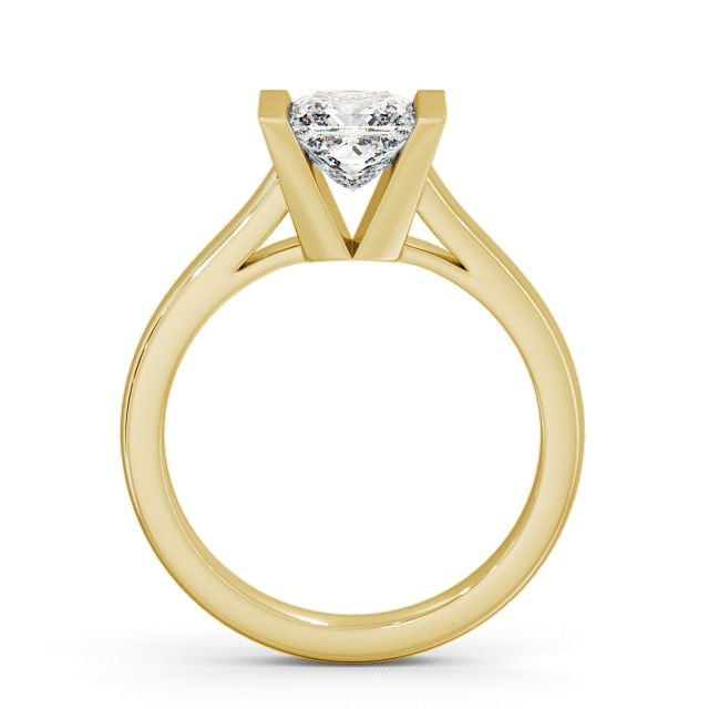 Princess Diamond Engagement Ring 9K Yellow Gold Solitaire - Penare ENPR9_YG_UP