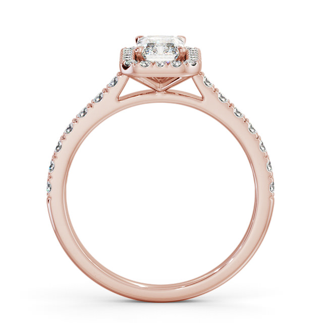 Halo Radiant Diamond Engagement Ring 9K Rose Gold - Antonia ENRA10_RG_UP
