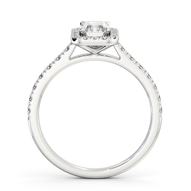Halo Radiant Diamond Engagement Ring 9K White Gold - Antonia ENRA10_WG_UP