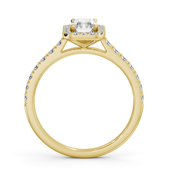 Halo Radiant Diamond Engagement Ring 9K Yellow Gold - Antonia ENRA10_YG_UP