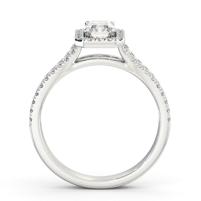 Halo Radiant Diamond Engagement Ring 9K White Gold - Finmere ENRA11_WG_UP