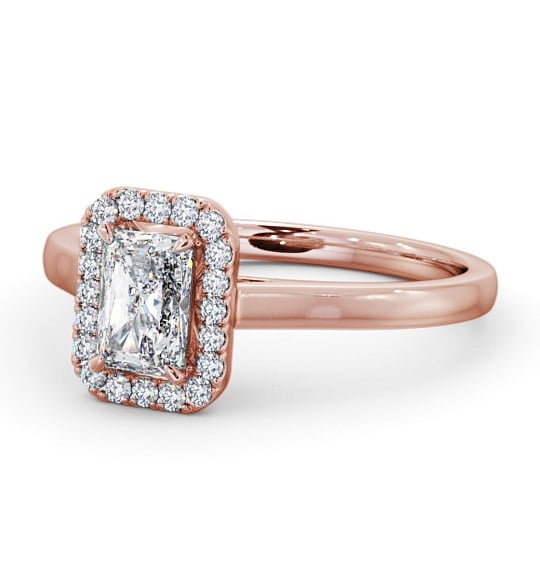 Halo Radiant Diamond Classic Engagement Ring 9K Rose Gold ENRA12_RG_THUMB2 