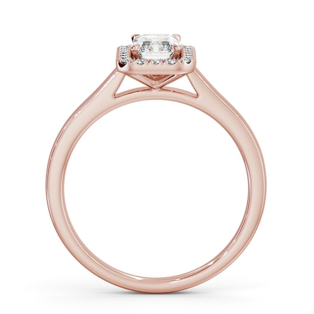 Halo Radiant Diamond Engagement Ring 9K Rose Gold - Melania ENRA12_RG_UP