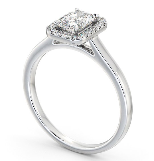 Halo Radiant Diamond Classic Engagement Ring Platinum ENRA12_WG_THUMB1