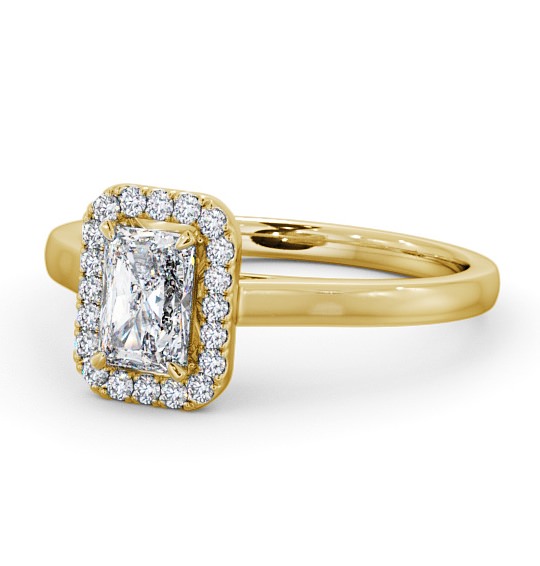  Halo Radiant Diamond Engagement Ring 18K Yellow Gold - Melania ENRA12_YG_THUMB2 