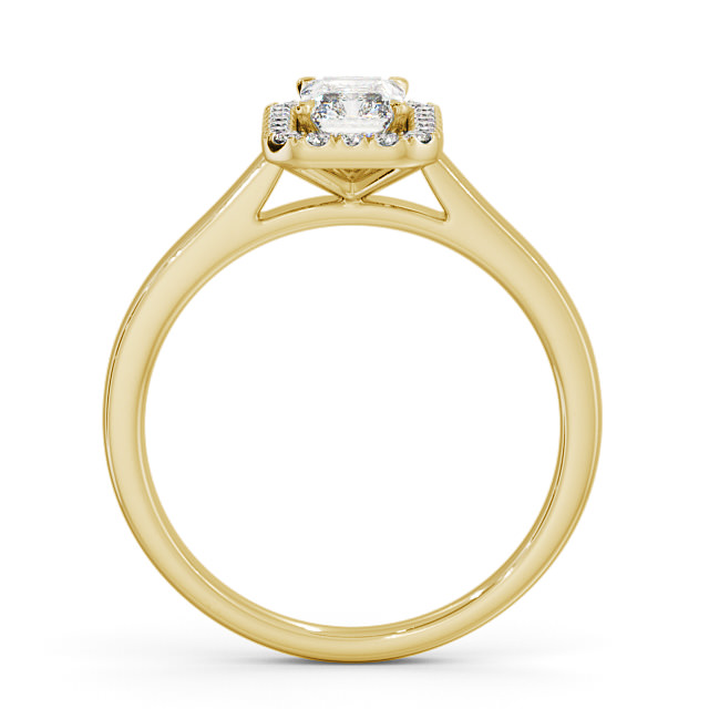 Halo Radiant Diamond Engagement Ring 9K Yellow Gold - Melania ENRA12_YG_UP
