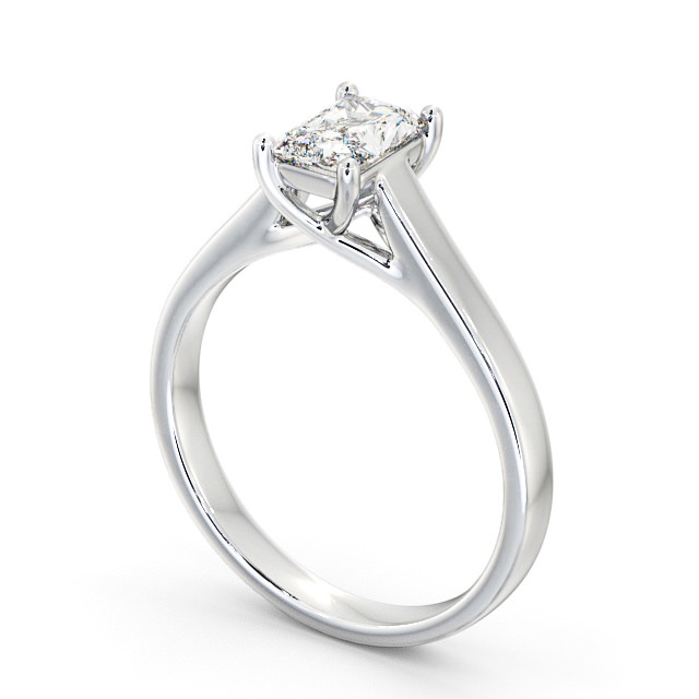 Radiant Diamond Engagement Ring 9K White Gold Solitaire - Andrisa ENRA13_WG_SIDE