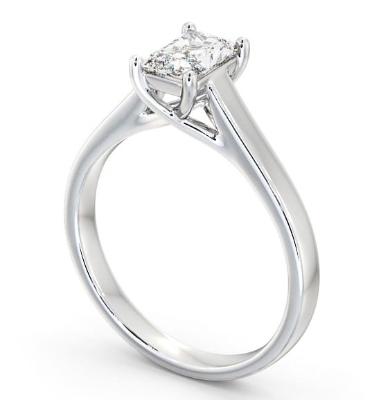Radiant Diamond Trellis Design Engagement Ring 9K White Gold Solitaire ENRA13_WG_THUMB1