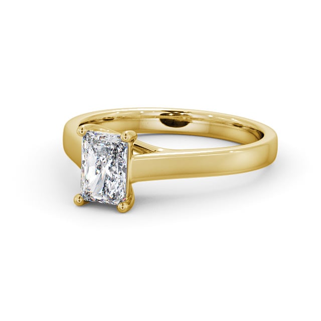 Radiant Diamond Engagement Ring 18K Yellow Gold Solitaire - Andrisa ENRA13_YG_FLAT