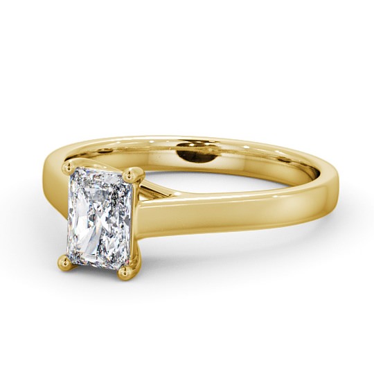Radiant Diamond Trellis Design Engagement Ring 18K Yellow Gold Solitaire ENRA13_YG_THUMB2 