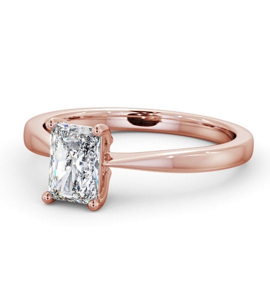  Radiant Diamond Engagement Ring 18K Rose Gold Solitaire - Cassiana ENRA14_RG_THUMB2 