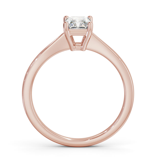 Radiant Diamond Engagement Ring 18K Rose Gold Solitaire - Cassiana ENRA14_RG_UP
