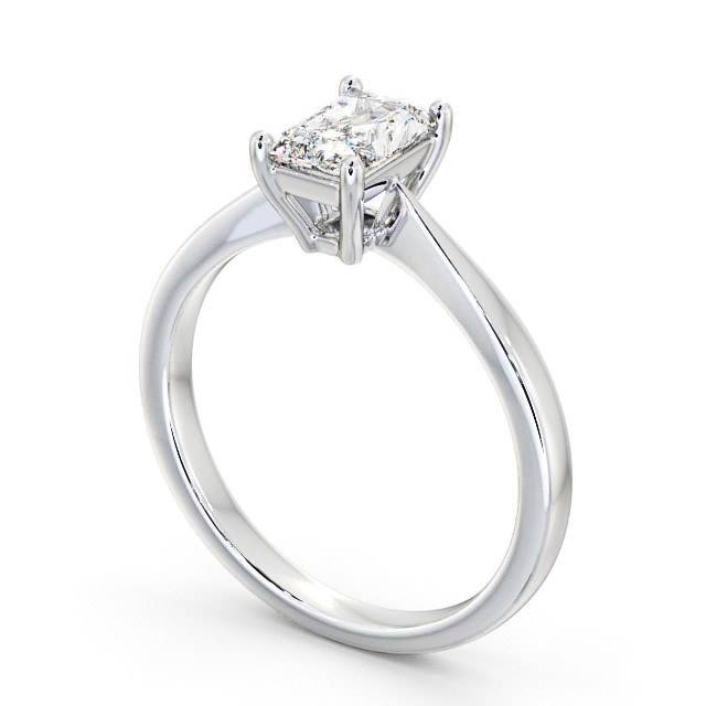 Radiant Diamond Engagement Ring Platinum Solitaire - Cassiana ENRA14_WG_SIDE