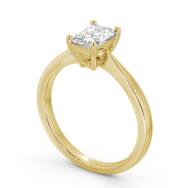 Radiant Diamond Engagement Ring 9K Yellow Gold Solitaire - Cassiana ENRA14_YG_SIDE