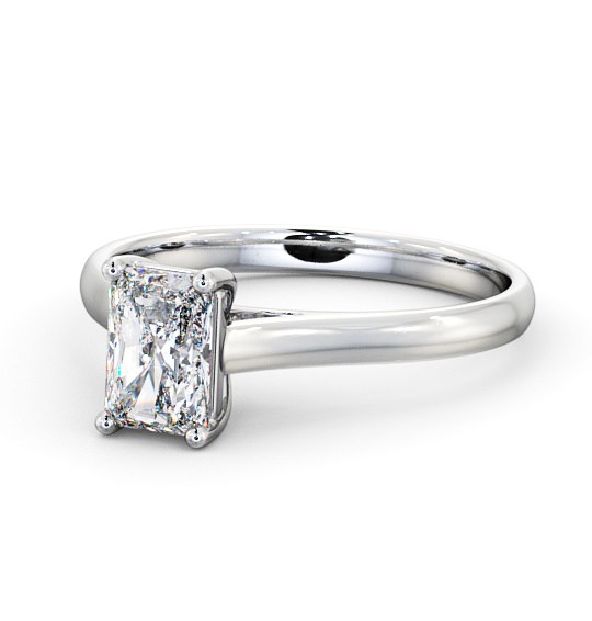 Radiant Diamond Classic 4 Prong Engagement Ring 18K White Gold Solitaire ENRA15_WG_THUMB2 