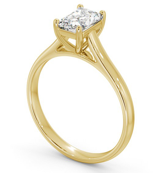 Radiant Diamond Classic 4 Prong Engagement Ring 18K Yellow Gold Solitaire ENRA15_YG_THUMB1 