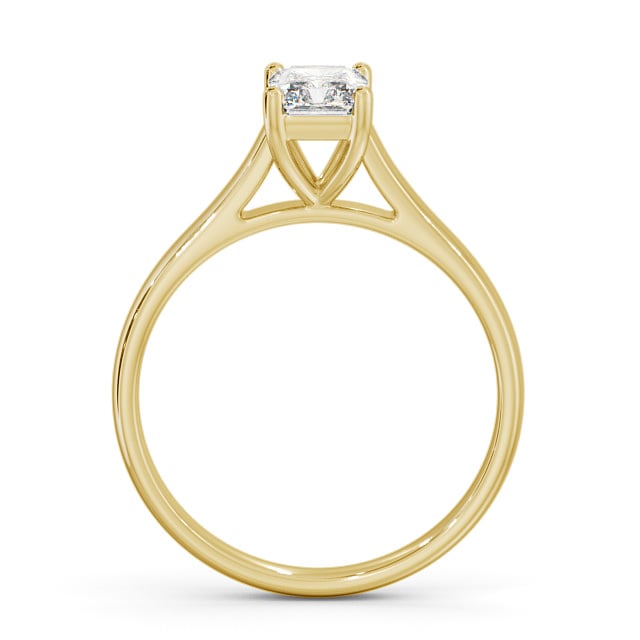 Radiant Diamond Engagement Ring 18K Yellow Gold Solitaire - Macine ENRA15_YG_UP