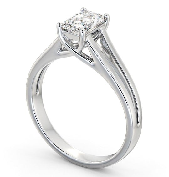 Radiant Diamond Split Band Engagement Ring 9K White Gold Solitaire ENRA16_WG_THUMB1