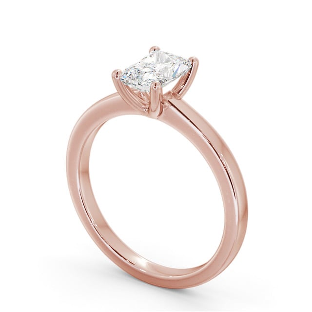 Radiant Diamond Engagement Ring 18K Rose Gold Solitaire - Culloden