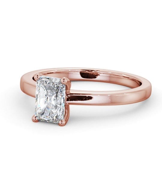 Radiant Diamond Classic 4 Prong Engagement Ring 18K Rose Gold Solitaire ENRA18_RG_THUMB2 