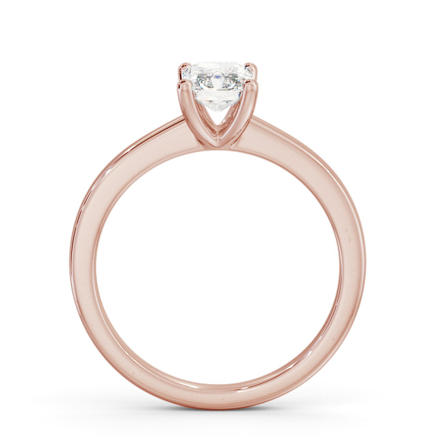 Radiant Diamond Engagement Ring 18K Rose Gold Solitaire - Culloden ENRA18_RG_UP