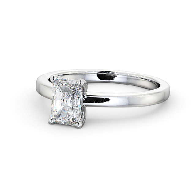 Radiant Diamond Engagement Ring 9K White Gold Solitaire - Culloden ENRA18_WG_FLAT