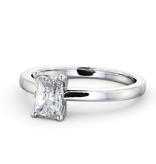 Radiant Diamond Classic 4 Prong Engagement Ring 18K White Gold Solitaire ENRA18_WG_THUMB2 