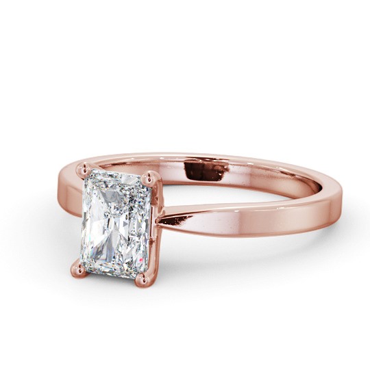  Radiant Diamond Engagement Ring 18K Rose Gold Solitaire - Elsworth ENRA19_RG_THUMB2 