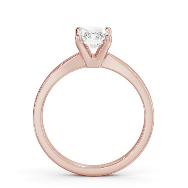 Radiant Diamond Engagement Ring 9K Rose Gold Solitaire - Elsworth ENRA19_RG_UP