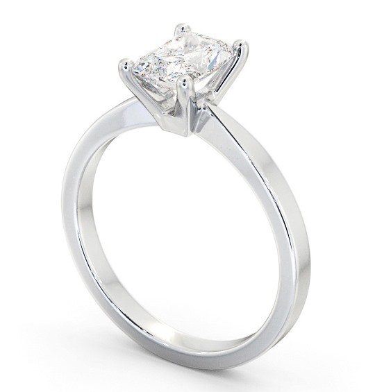 Radiant Diamond Classic 4 Prong Engagement Ring 18K White Gold Solitaire ENRA19_WG_THUMB1