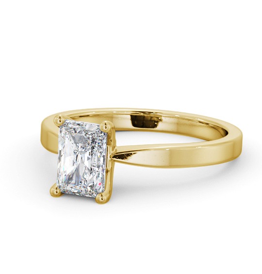 Radiant Diamond Classic 4 Prong Engagement Ring 18K Yellow Gold Solitaire ENRA19_YG_THUMB2 