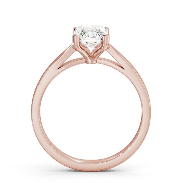 Radiant Diamond Engagement Ring 9K Rose Gold Solitaire - Aldham ENRA1_RG_UP