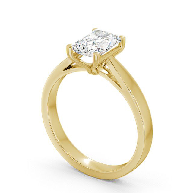 Radiant Diamond Engagement Ring 9K Yellow Gold Solitaire - Aldham ENRA1_YG_SIDE