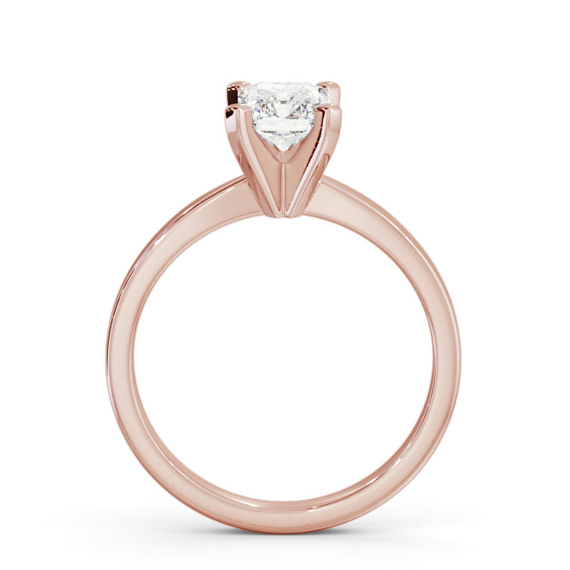 Radiant Diamond Engagement Ring 18K Rose Gold Solitaire - Fabienne ENRA20_RG_UP