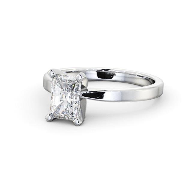 Radiant Diamond Engagement Ring Palladium Solitaire - Fabienne ENRA20_WG_FLAT