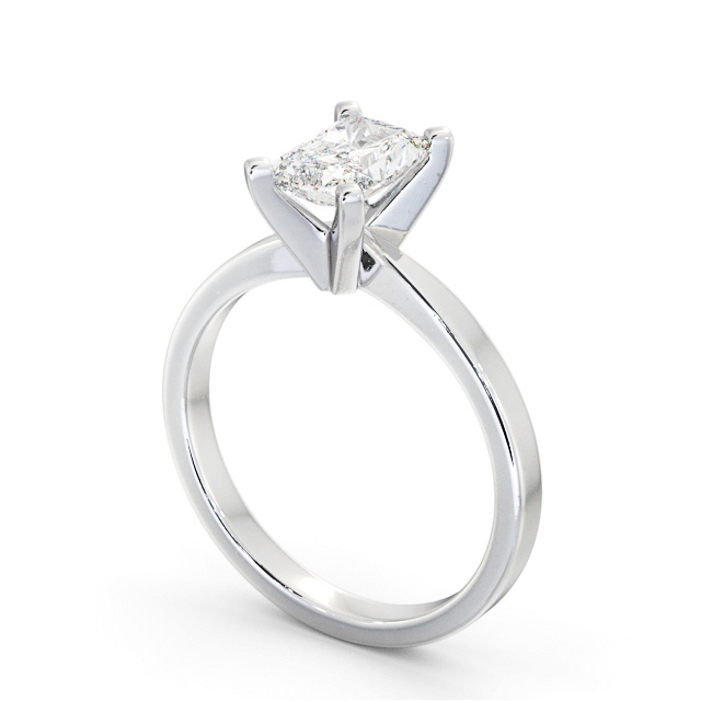 Radiant Diamond Engagement Ring 9K White Gold Solitaire - Fabienne ...