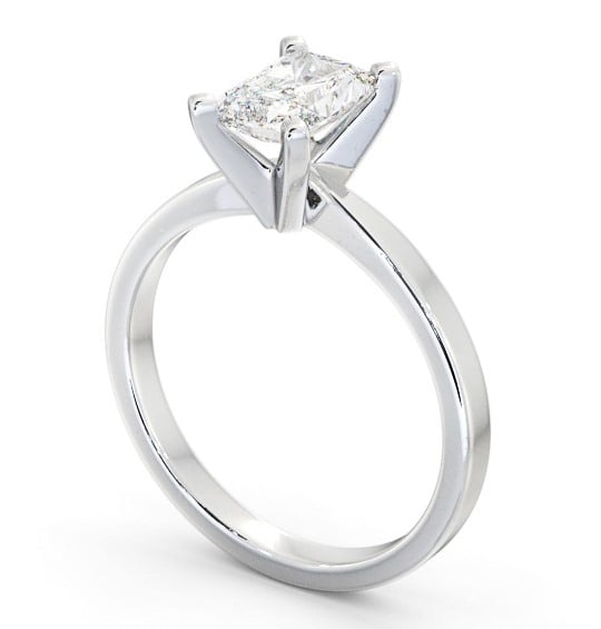 Radiant Diamond Square Prongs Engagement Ring 18K White Gold Solitaire ENRA20_WG_THUMB1