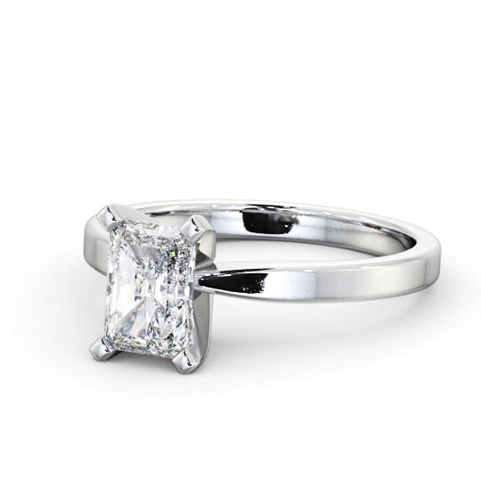 Radiant Diamond Square Prongs Engagement Ring 18K White Gold Solitaire ENRA20_WG_THUMB2 