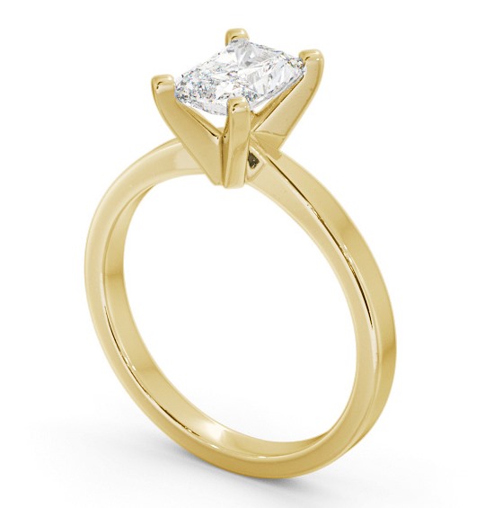 Radiant Diamond Square Prongs Engagement Ring 18K Yellow Gold Solitaire ENRA20_YG_THUMB1 