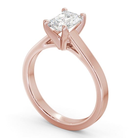 Radiant Diamond Engagement Ring 9K Rose Gold Solitaire - Ealand ENRA21_RG_THUMB1