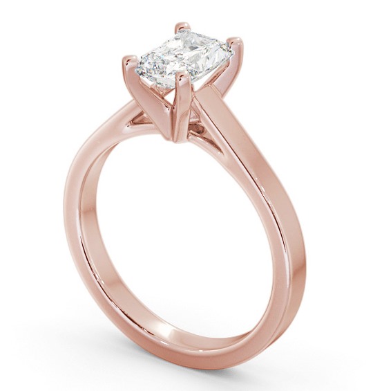 Radiant Diamond Square Prongs Engagement Ring 18K Rose Gold Solitaire ENRA21_RG_THUMB1 