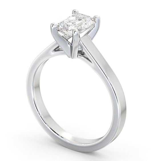 Radiant Diamond Square Prongs Engagement Ring Platinum Solitaire ENRA21_WG_THUMB1 